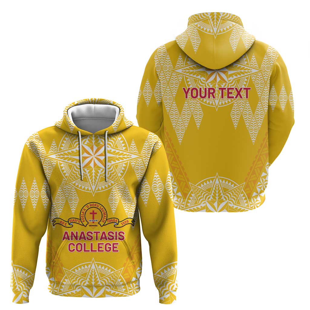 Personalised Anastasis College Hoodie Tonga Ngatu Pattern - Polynesian Pride