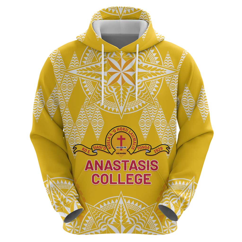 Personalised Anastasis College Hoodie Tonga Ngatu Pattern - Polynesian Pride