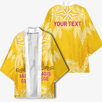 Personalised Anastasis College Kimono Tonga Ngatu Pattern - Polynesian Pride