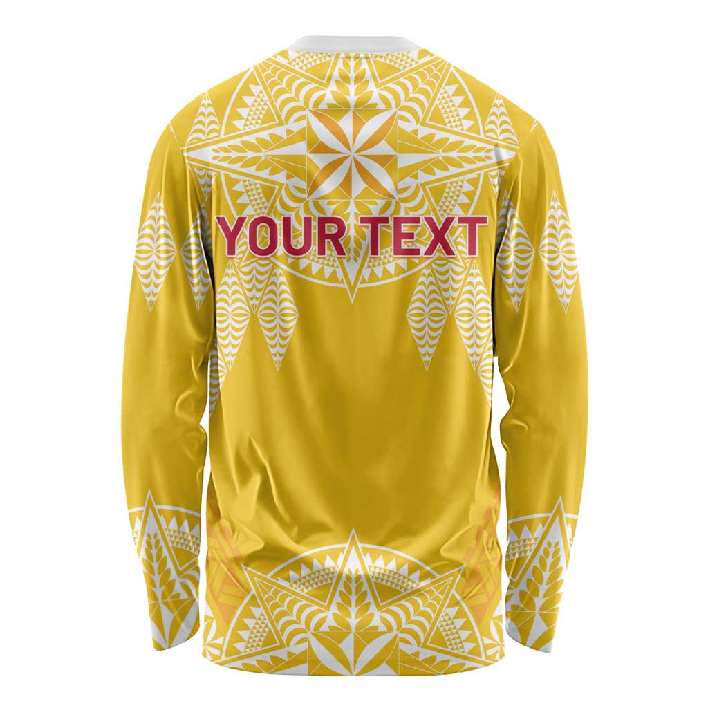 Personalised Anastasis College Long Sleeve Shirt Tonga Ngatu Pattern - Polynesian Pride