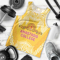 Personalised Anastasis College Men Tank Top Tonga Ngatu Pattern - Polynesian Pride