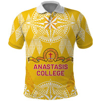 Personalised Anastasis College Polo Shirt Tonga Ngatu Pattern - Polynesian Pride