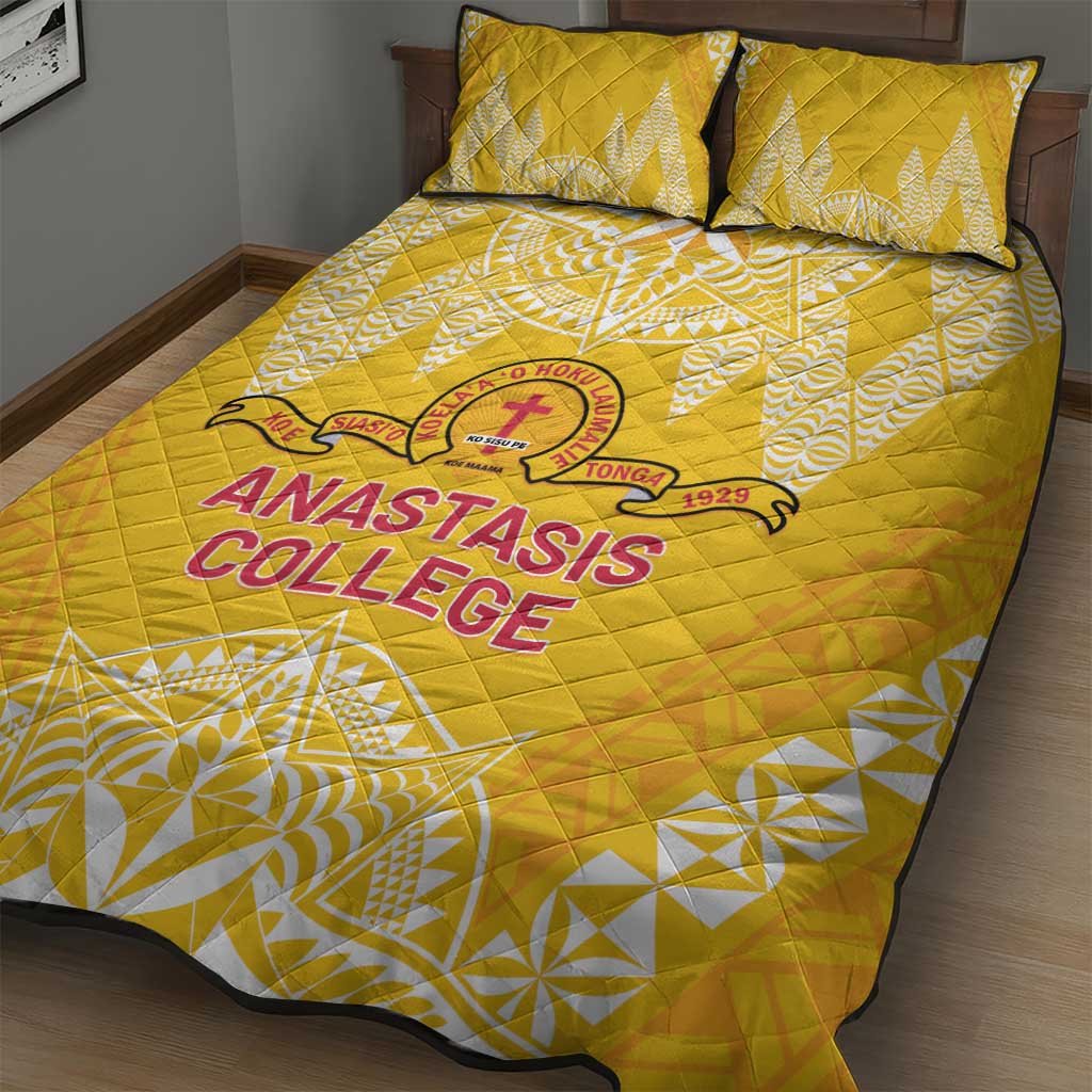 Anastasis College Quilt Bed Set Tonga Ngatu Pattern - Polynesian Pride