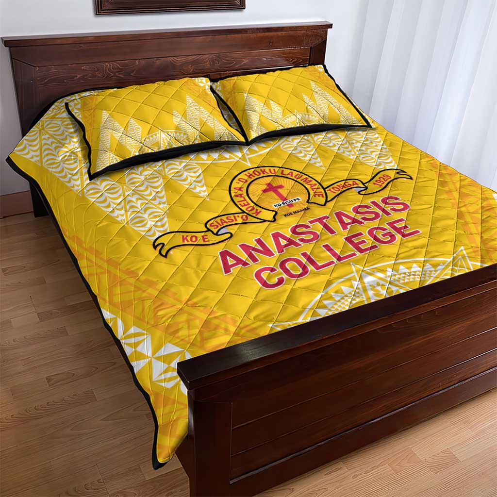 Anastasis College Quilt Bed Set Tonga Ngatu Pattern - Polynesian Pride