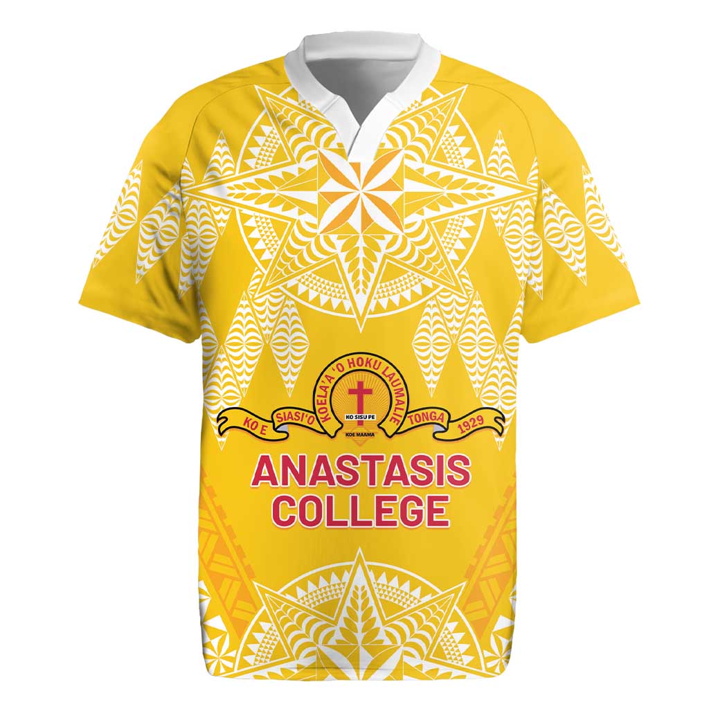 Personalised Anastasis College Rugby Jersey Tonga Ngatu Pattern - Polynesian Pride