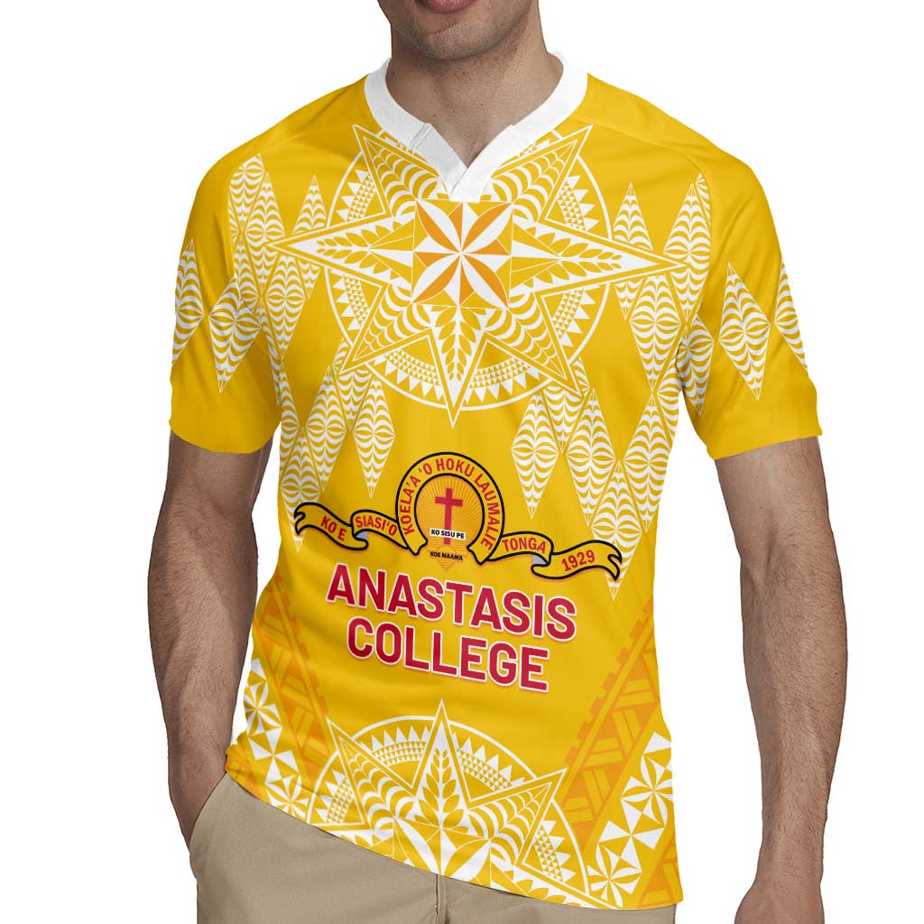 Personalised Anastasis College Rugby Jersey Tonga Ngatu Pattern - Polynesian Pride