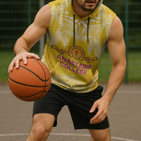 Personalised Anastasis College Sleeveless Hoodie Tonga Ngatu Pattern - Polynesian Pride