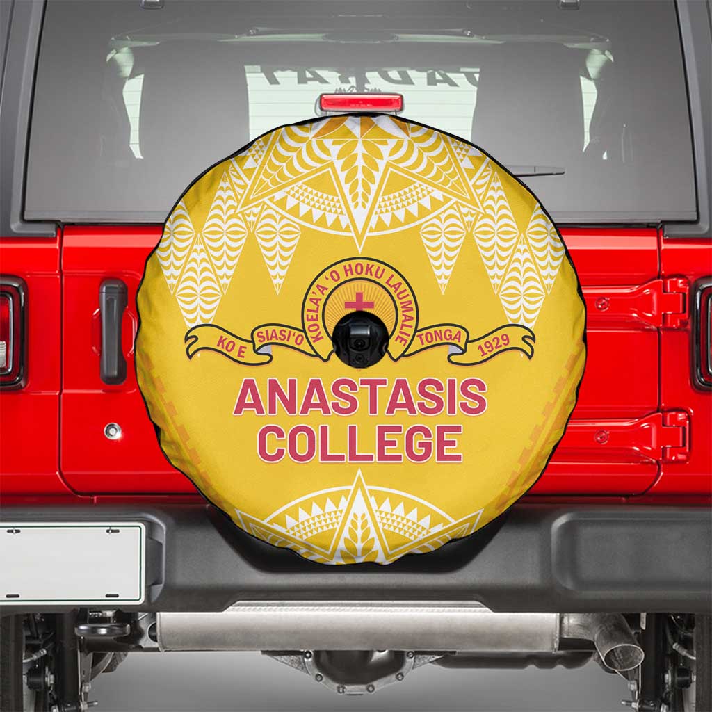 Anastasis College Spare Tire Cover Tonga Ngatu Pattern - Polynesian Pride