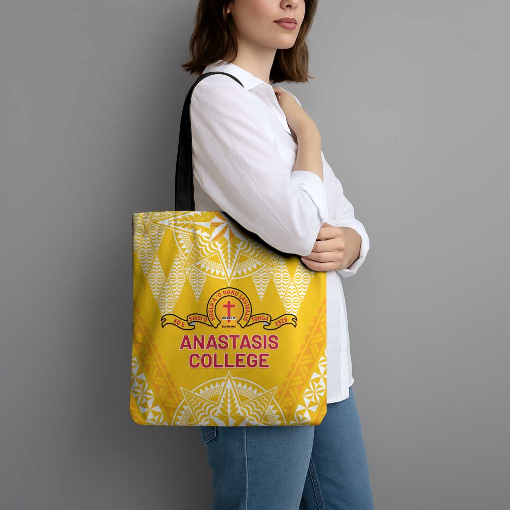 Anastasis College Tote Bag Tonga Ngatu Pattern - Polynesian Pride