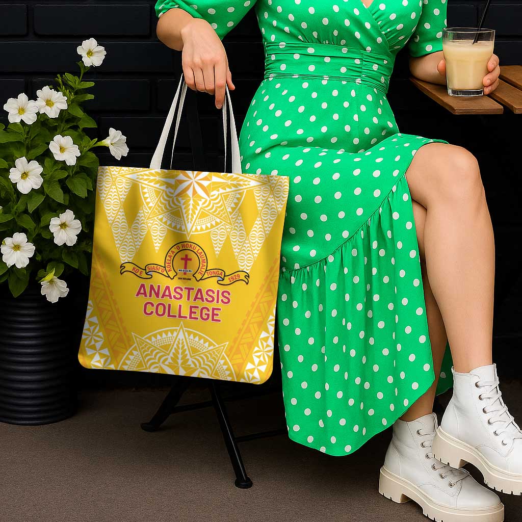 Anastasis College Tote Bag Tonga Ngatu Pattern - Polynesian Pride