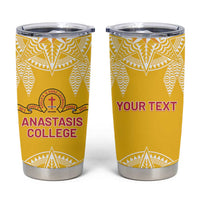 Personalised Anastasis College Tumbler Cup Tonga Ngatu Pattern - Polynesian Pride