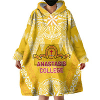Personalised Anastasis College Wearable Blanket Hoodie Tonga Ngatu Pattern - Polynesian Pride