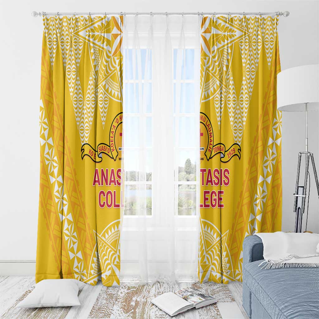 Anastasis College Window Curtain Tonga Ngatu Pattern LT05 - Polynesian Pride
