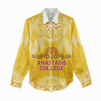 Personalised Anastasis College Women Casual Shirt Tonga Ngatu Pattern - Polynesian Pride
