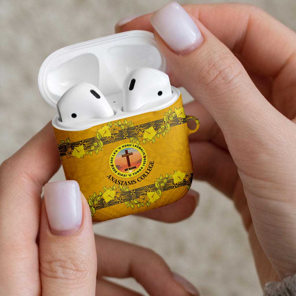 Tonga Anastasis College AirPods Case Tongan Ngatu Kupesi Pattern LT05 - Polynesian Pride