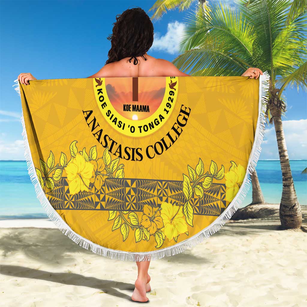 Tonga Anastasis College Beach Blanket Tongan Ngatu Kupesi Pattern LT05 - Polynesian Pride