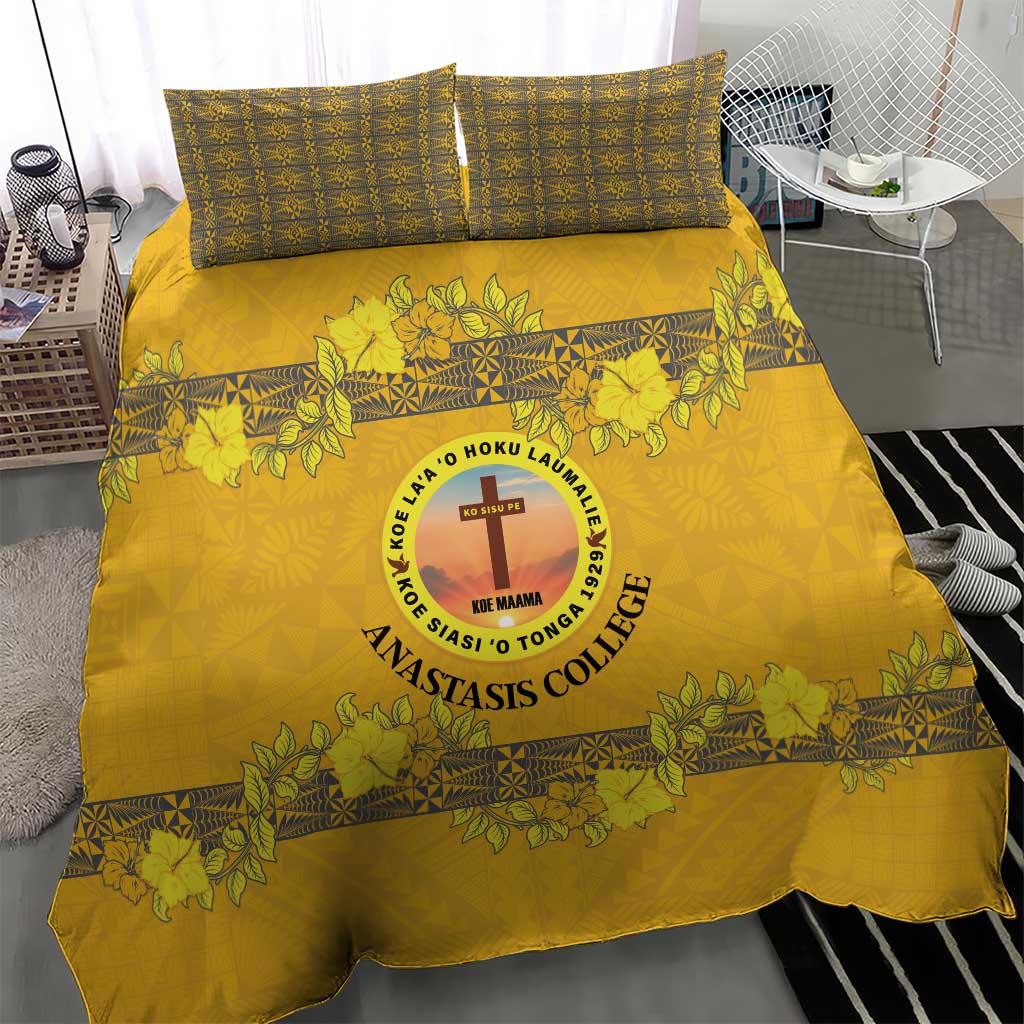 Tonga Anastasis College Bedding Set Tongan Ngatu Kupesi Pattern - Polynesian Pride