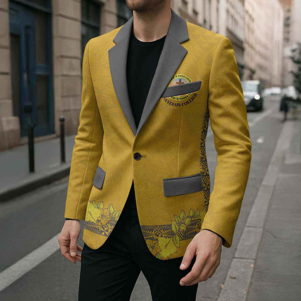 Tonga Anastasis College Blazer Tongan Ngatu Kupesi Pattern - Polynesian Pride