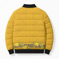 Tonga Anastasis College Bomber Puffer Jacket Tongan Ngatu Kupesi Pattern LT05 - Polynesian Pride