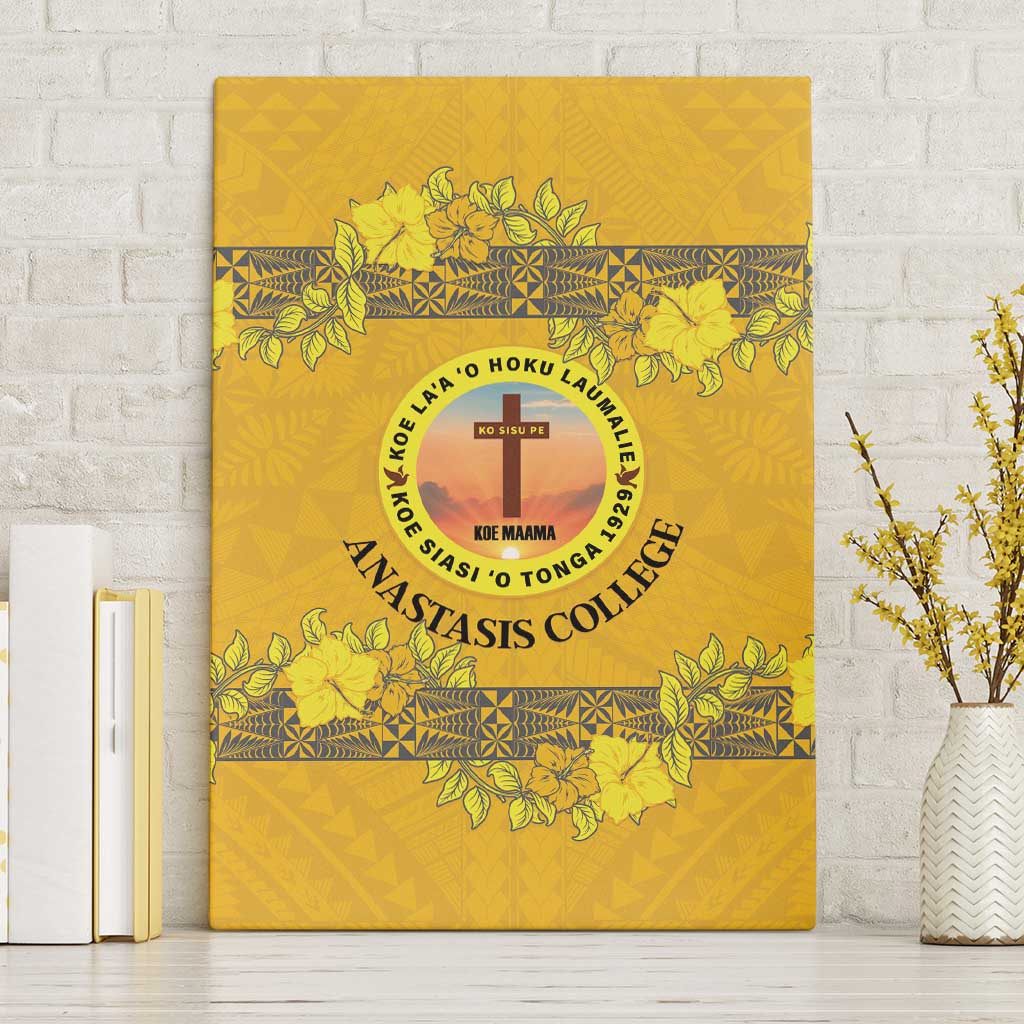 Tonga Anastasis College Canvas Wall Art Tongan Ngatu Kupesi Pattern - Polynesian Pride