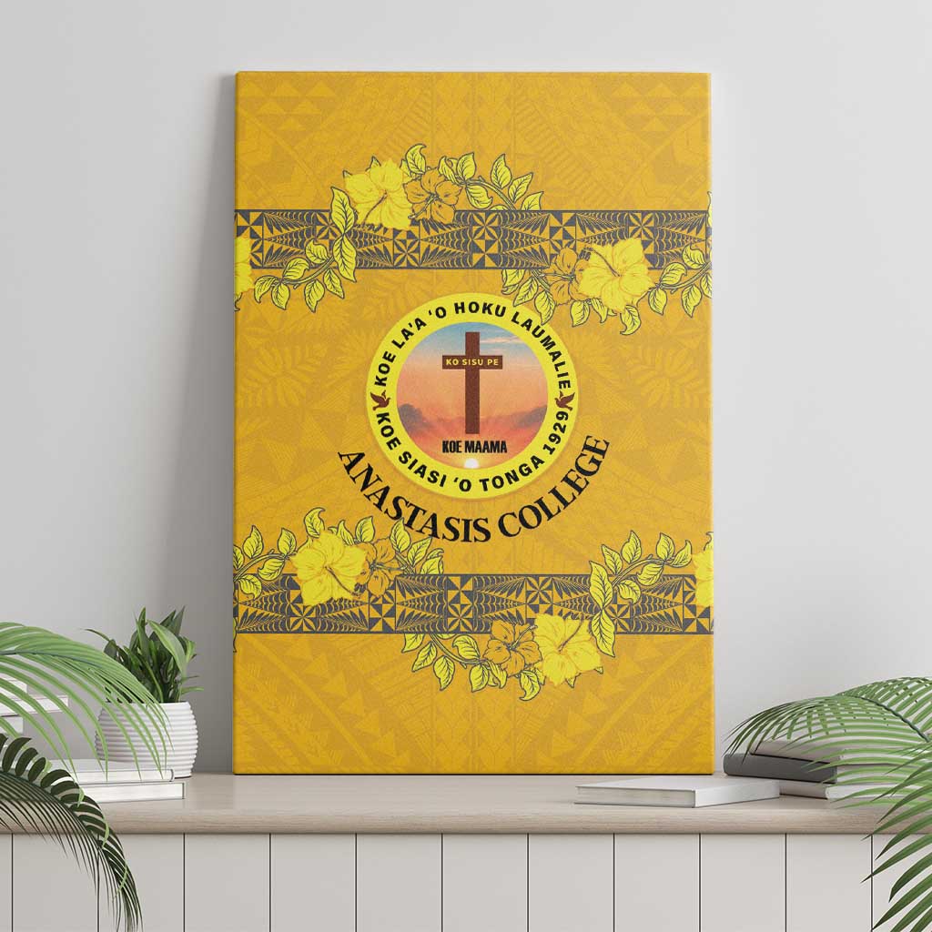 Tonga Anastasis College Canvas Wall Art Tongan Ngatu Kupesi Pattern - Polynesian Pride