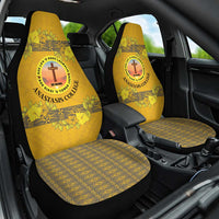 Tonga Anastasis College Car Seat Cover Tongan Ngatu Kupesi Pattern - Polynesian Pride