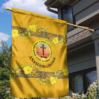 Tonga Anastasis College Garden Flag Tongan Ngatu Kupesi Pattern - Polynesian Pride