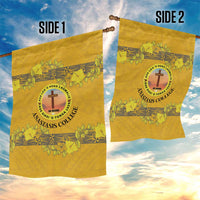 Tonga Anastasis College Garden Flag Tongan Ngatu Kupesi Pattern - Polynesian Pride