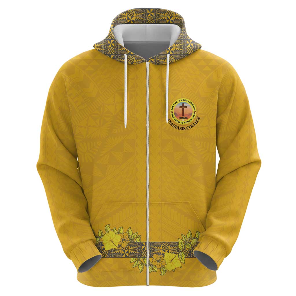 Tonga Anastasis College Hoodie Tongan Ngatu Kupesi Pattern LT05 - Polynesian Pride