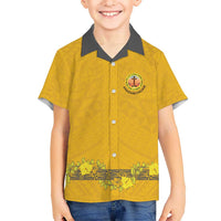 Tonga Anastasis College Kid Hawaiian Shirt Tongan Ngatu Kupesi Pattern - Polynesian Pride