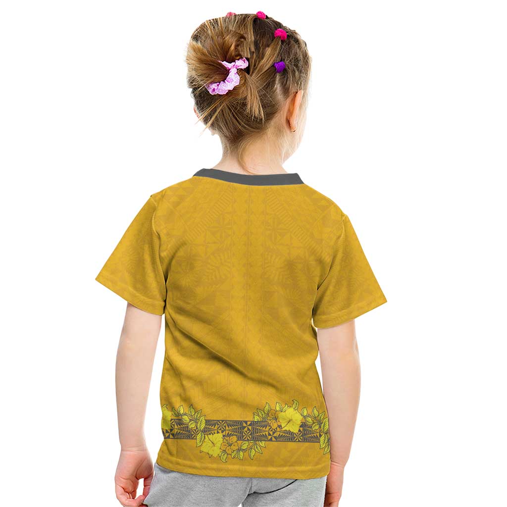 Tonga Anastasis College Kid T Shirt Tongan Ngatu Kupesi Pattern - Polynesian Pride