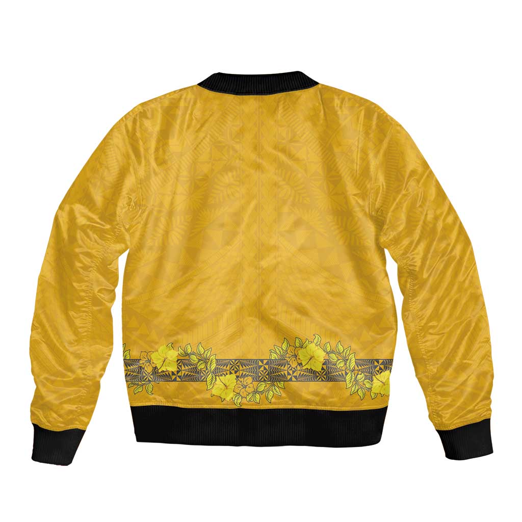 Tonga Anastasis College Sleeve Zip Bomber Jacket Tongan Ngatu Kupesi Pattern LT05 - Polynesian Pride