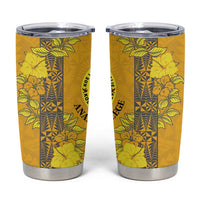 Tonga Anastasis College Tumbler Cup Tongan Ngatu Kupesi Pattern - Polynesian Pride