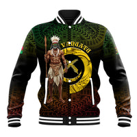 Personalised Vanuatu Custom Chiefs Day Baseball Jacket Pig Tusk Simple Style LT05 Unisex Black - Polynesian Pride