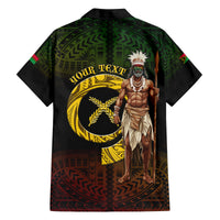 Personalised Vanuatu Custom Chiefs Day Family Matching Off Shoulder Short Dress and Hawaiian Shirt Pig Tusk Simple Style LT05 - Polynesian Pride