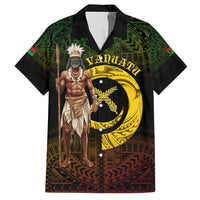 Personalised Vanuatu Custom Chiefs Day Family Matching Puletasi and Hawaiian Shirt Pig Tusk Simple Style LT05 Dad's Shirt - Short Sleeve Black - Polynesian Pride