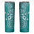 Cook Islands Skinny Tumbler Teal Hibiscus And Stars