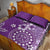 Cook Islands Quilt Bed Set Purple Hibiscus And Stars