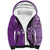 Cook Islands Sherpa Hoodie Purple Hibiscus And Stars