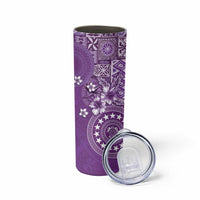 Cook Islands Skinny Tumbler Purple Hibiscus And Stars