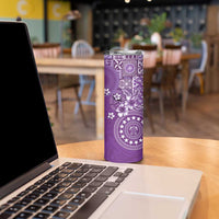 Cook Islands Skinny Tumbler Purple Hibiscus And Stars