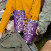 Cook Islands Tumbler Cup Purple Hibiscus And Stars