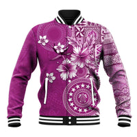Cook Islands Baseball Jacket Fandango Hibiscus And Stars