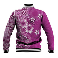 Cook Islands Baseball Jacket Fandango Hibiscus And Stars