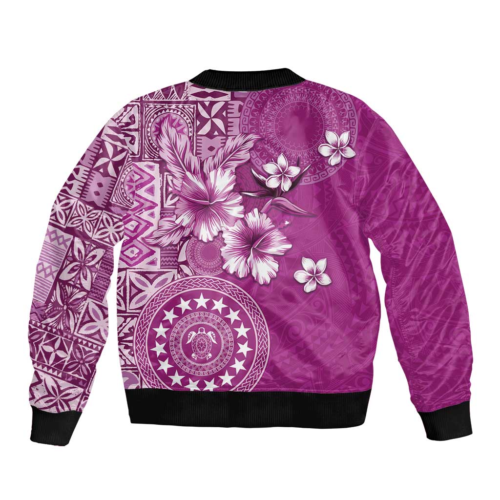 Cook Islands Bomber Jacket Fandango Hibiscus And Stars