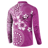 Cook Islands Button Sweatshirt Fandango Hibiscus And Stars