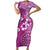 Cook Islands Family Matching Short Sleeve Bodycon Dress and Hawaiian Shirt Fandango Hibiscus And Stars