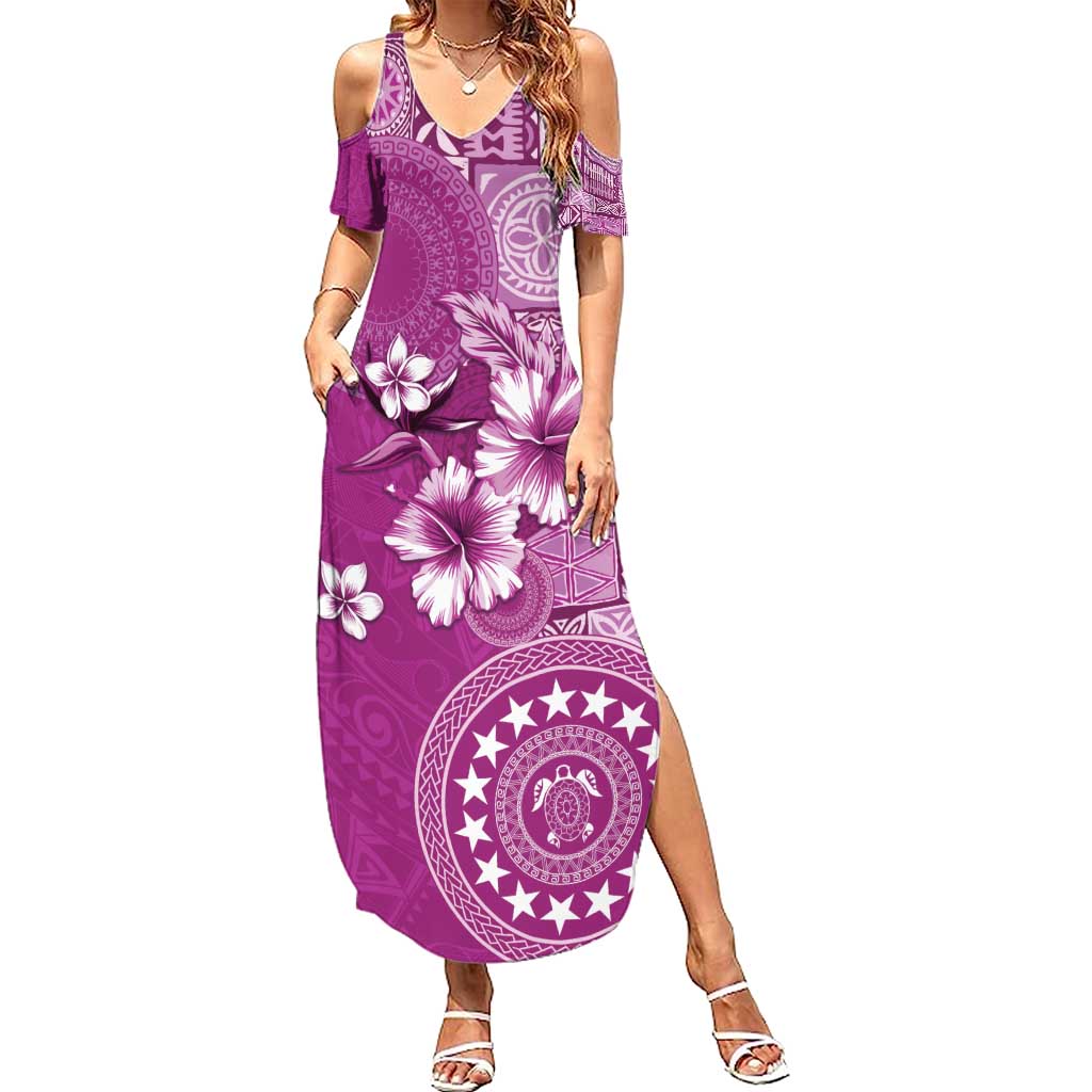 Cook Islands Family Matching Summer Maxi Dress and Hawaiian Shirt Fandango Hibiscus And Stars