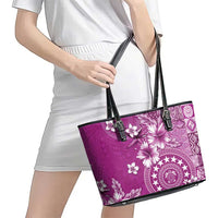 Cook Islands Leather Tote Bag Fandango Hibiscus And Stars