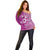 Cook Islands Off Shoulder Sweater Fandango Hibiscus And Stars